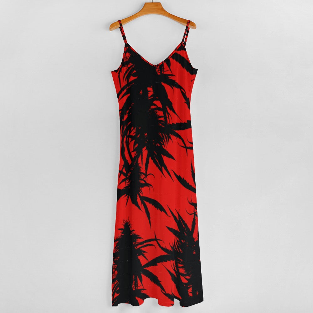 Plant Goddess Sling Ankle Long Dress