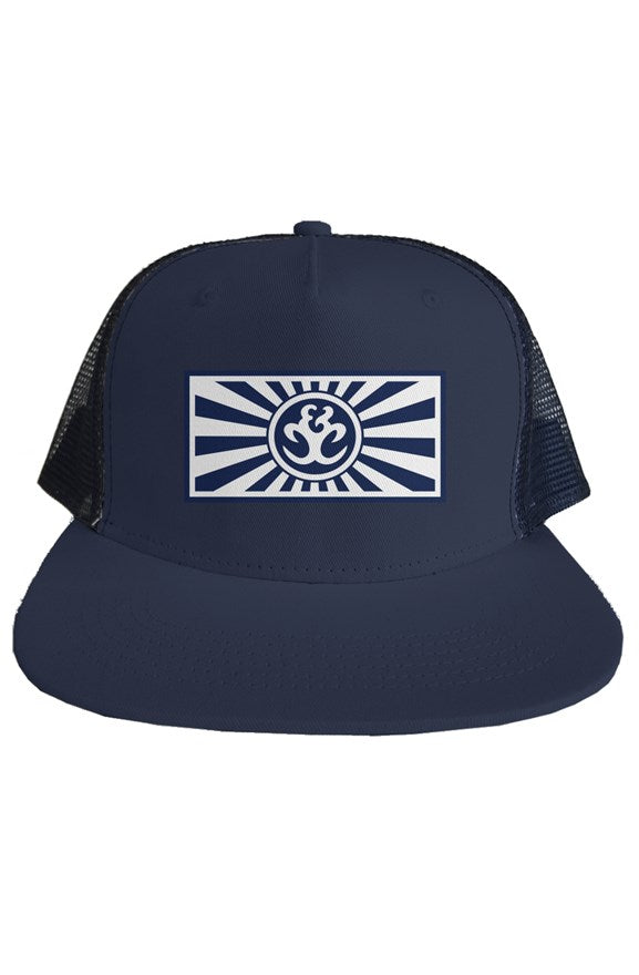 Rising Sun Trucker Mesh Hat - Navy