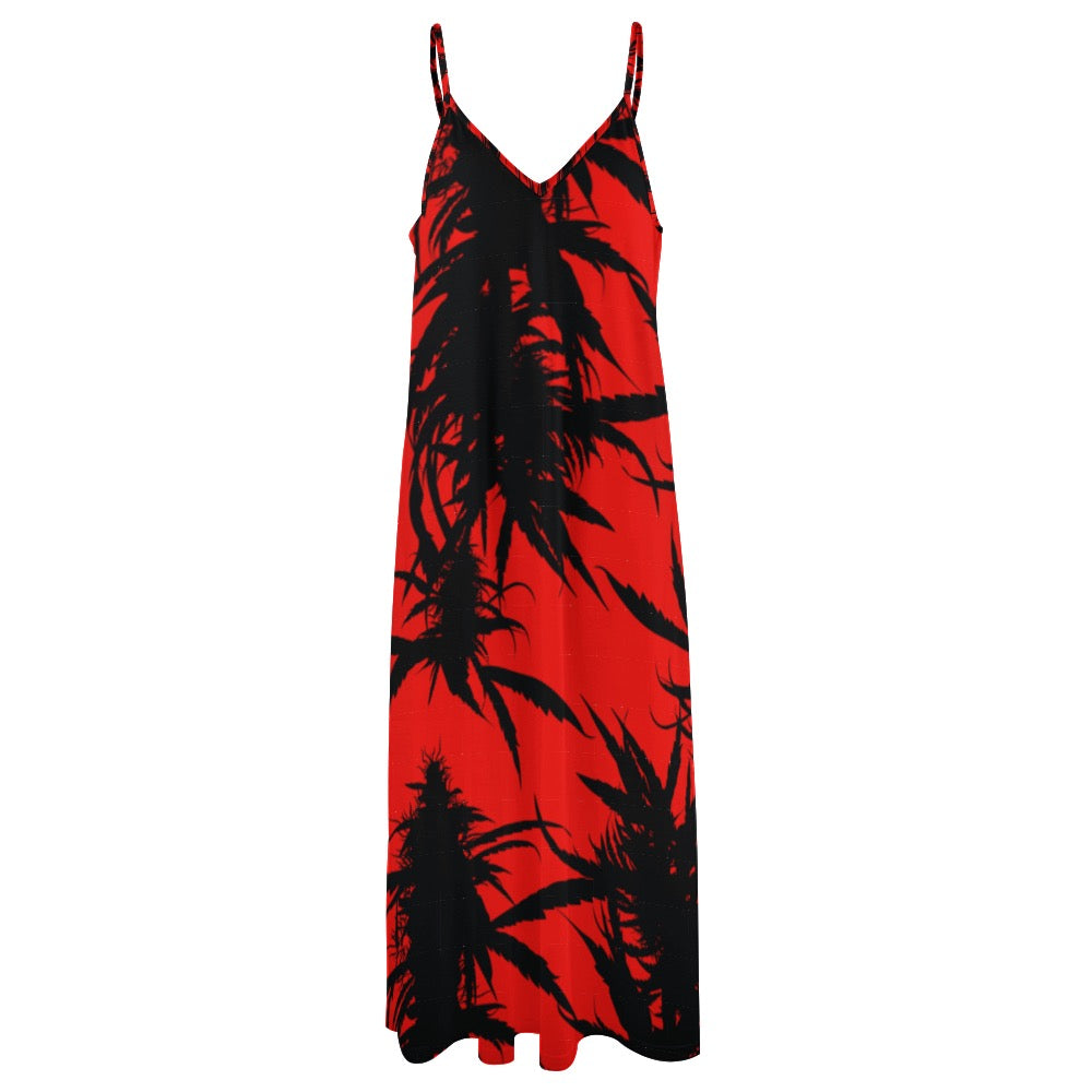 Plant Goddess Sling Ankle Long Dress