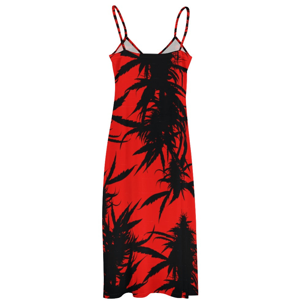 Plant Goddess Sling Ankle Long Dress