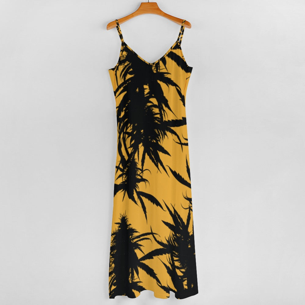 Plant Goddess Sling Ankle Long Dress