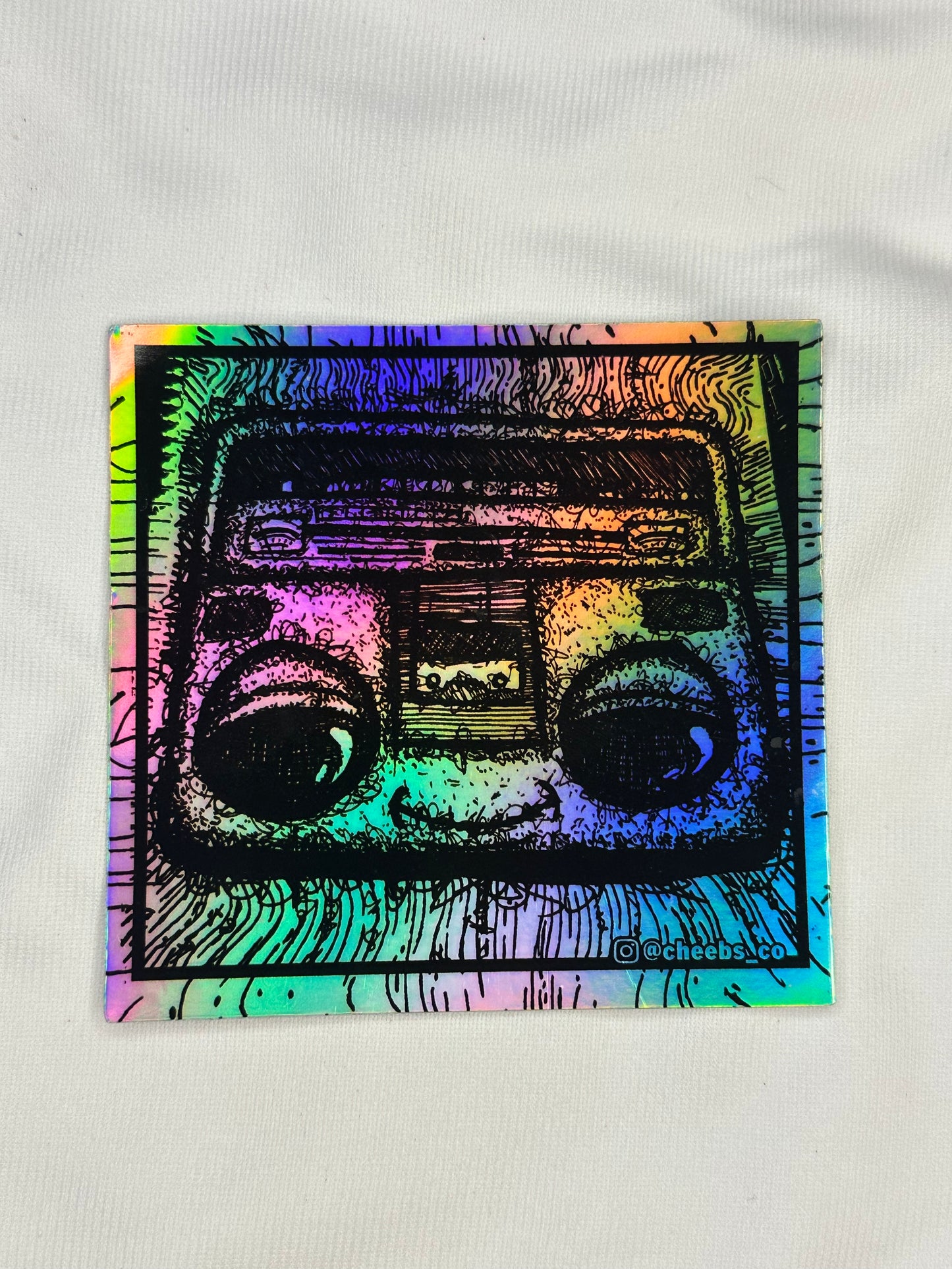 Boom box Holo sticker